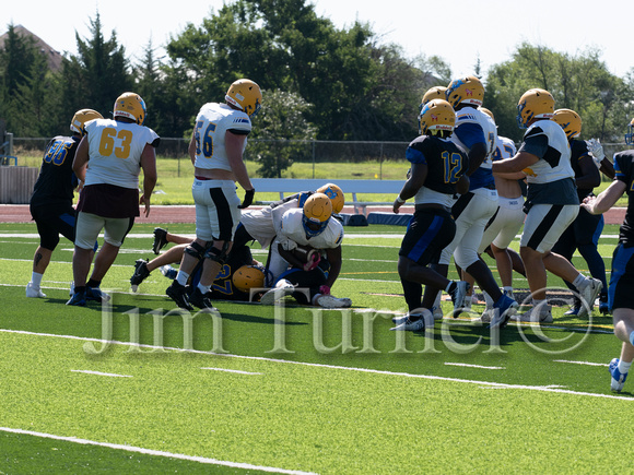 FOOTBALL SCRIMMAGE 24-15