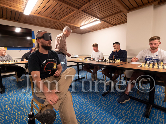 TIMUR GAREYEV PLAYS SIMUL BLIND CHESS WITH BETHANY COLLEGE CHESS CLUB-10