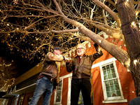Tree Lighting crew Mike Bray and Merle Larson-0601