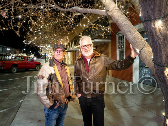 Tree Lighting crew Mike Bray and Merle Larson-0615