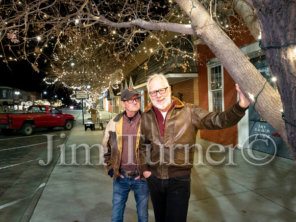 Tree Lighting crew Mike Bray and Merle Larson-0613